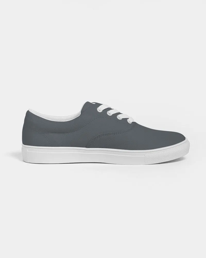 Dark Cyan Gray Women's Canvas Sneakers | Women's | Dark Pale Cyan Gray | C10M0Y0K80