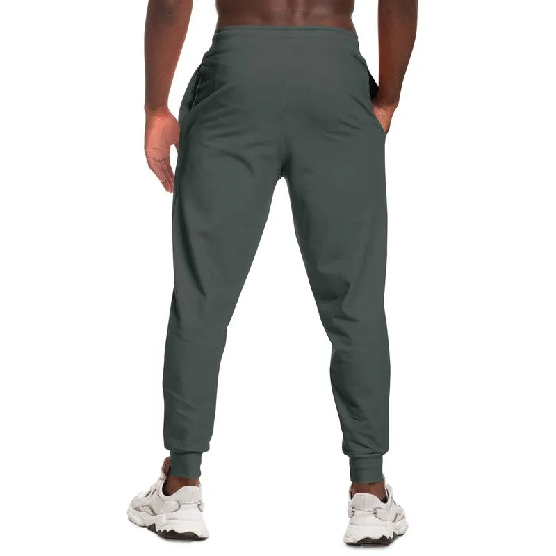 Dark Green Gray Joggers | Unisex | with PLUS sizes | Dark Pale Green Gray | C10M0Y10K80