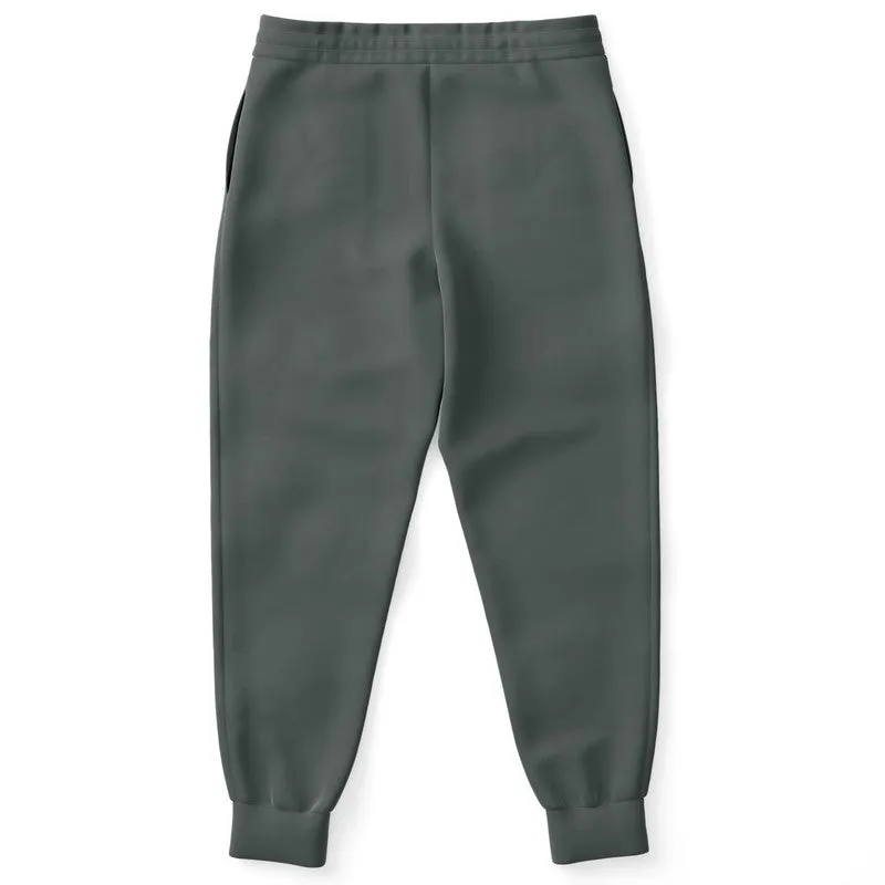 Dark Green Gray Joggers | Unisex | with PLUS sizes | Dark Pale Green Gray | C10M0Y10K80