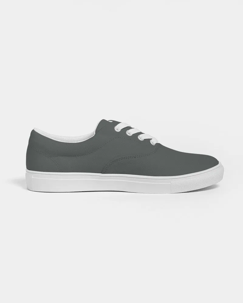 Dark Green Gray Men's Canvas Sneakers | Men's | Dark Pale Green Gray | C10M0Y10K80