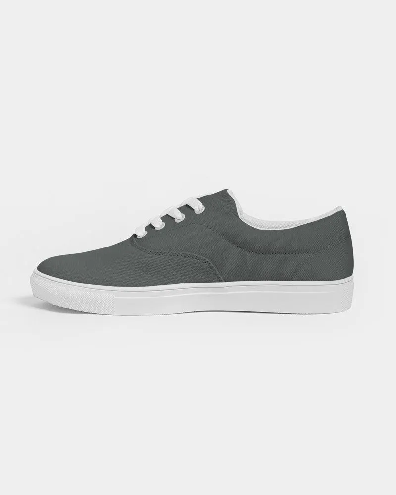 Dark Green Gray Men's Canvas Sneakers | Men's | Dark Pale Green Gray | C10M0Y10K80