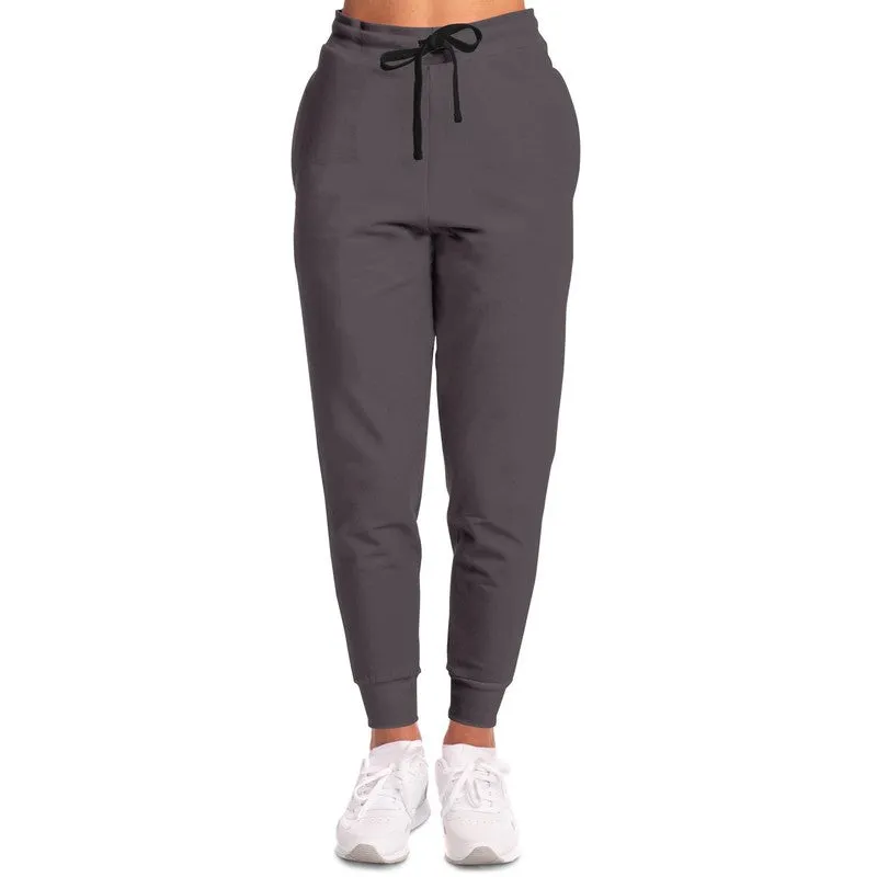 Dark Magenta Gray Joggers | Unisex | with PLUS sizes | Dark Pale Magenta Gray | C0M10Y0K80