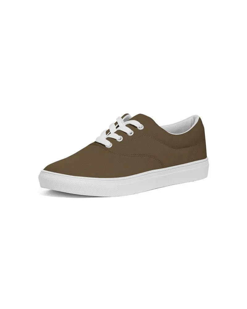 Dark Orange Brown Men's Canvas Sneakers | Men's | Dark Pastel Orange Brown | C0M30Y60K80