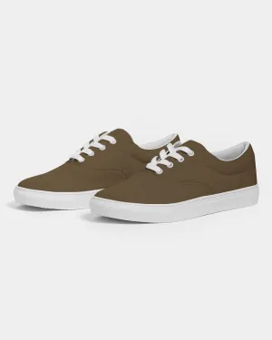 Dark Orange Brown Men's Canvas Sneakers | Men's | Dark Pastel Orange Brown | C0M30Y60K80