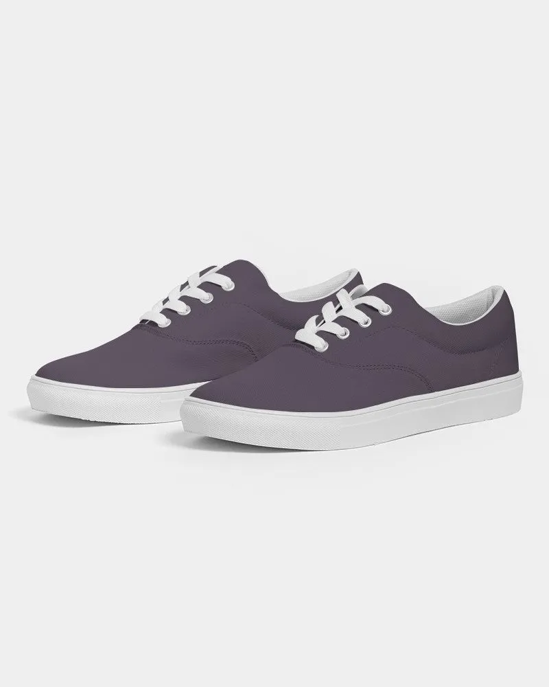 Dark Purple Gray Women's Canvas Sneakers | Women's | Dark Pale Pastel Purple Gray | C15M30Y0K80