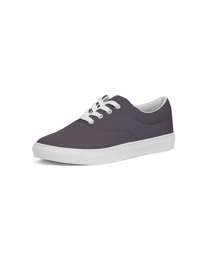 Dark Purple Gray Women's Canvas Sneakers | Women's | Dark Pale Pastel Purple Gray | C15M30Y0K80