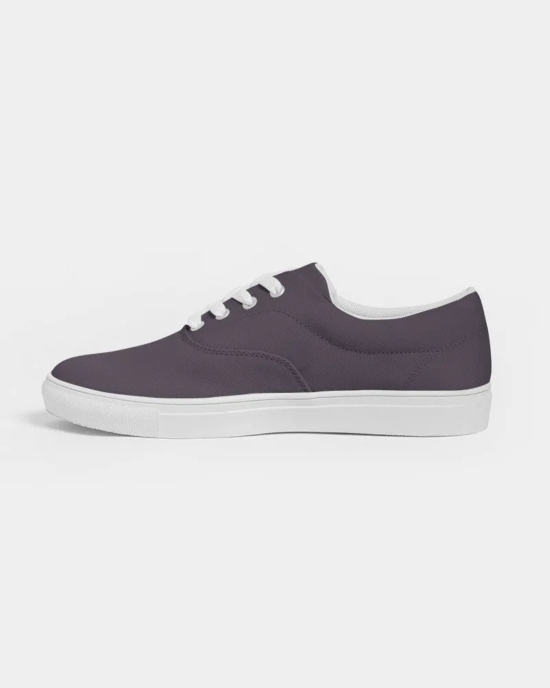 Dark Purple Gray Women's Canvas Sneakers | Women's | Dark Pale Pastel Purple Gray | C15M30Y0K80