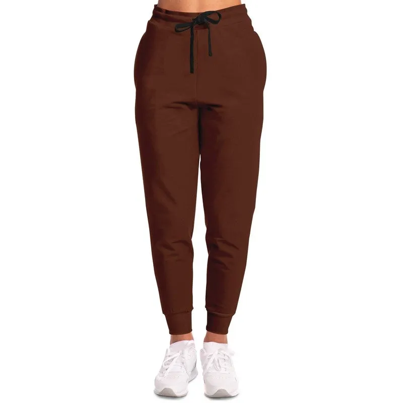 Dark Red Brown Joggers | Unisex | with PLUS sizes | Dark Pastel Red Brown | C0M60Y60K80