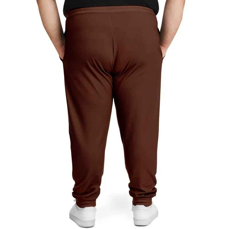 Dark Red Brown Joggers | Unisex | with PLUS sizes | Dark Pastel Red Brown | C0M60Y60K80