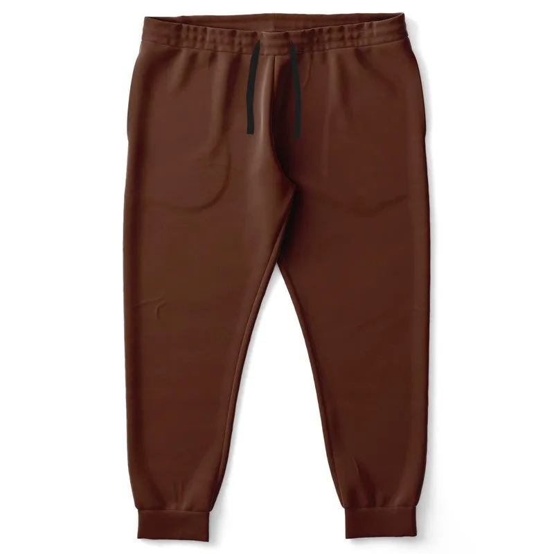 Dark Red Brown Joggers | Unisex | with PLUS sizes | Dark Pastel Red Brown | C0M60Y60K80