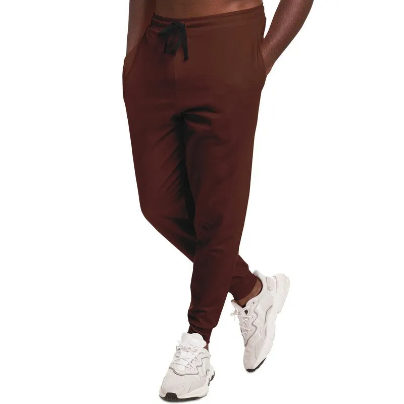 Dark Red Brown Joggers | Unisex | with PLUS sizes | Dark Pastel Red Brown | C0M60Y60K80