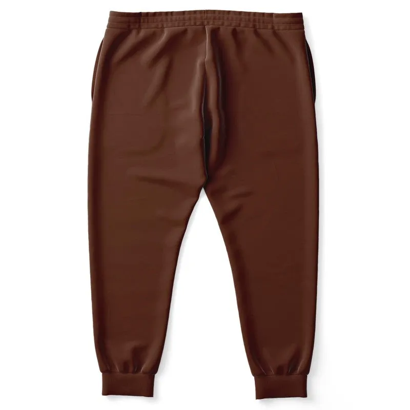 Dark Red Brown Joggers | Unisex | with PLUS sizes | Dark Pastel Red Brown | C0M60Y60K80