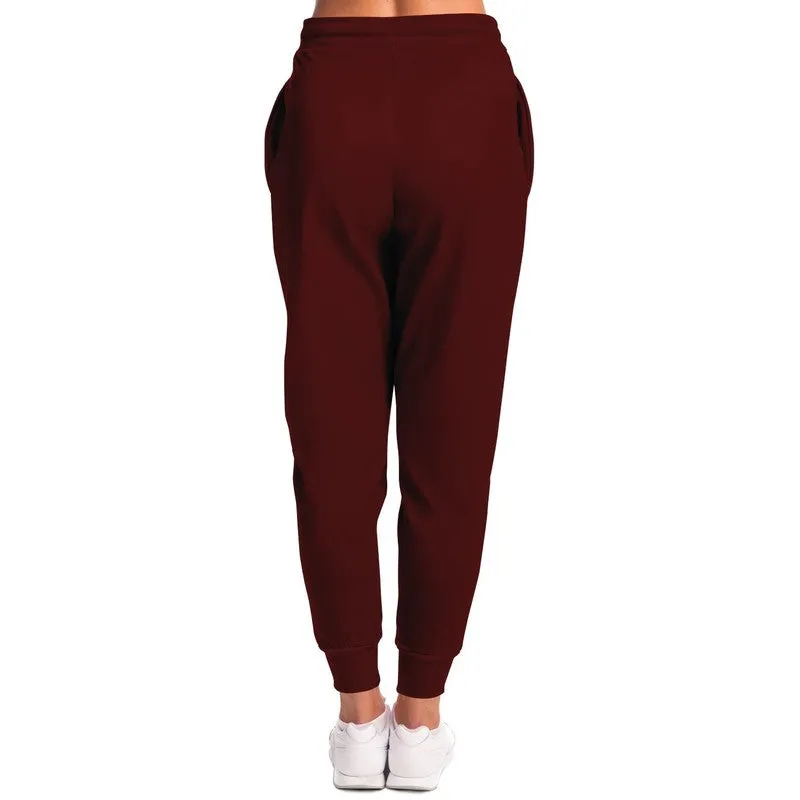 Dark Red Joggers | Unisex | with PLUS sizes | Dark Pure Red | C0M100Y100K80