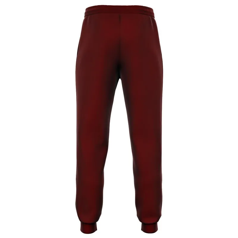 Dark Red Joggers | Unisex | with PLUS sizes | Dark Pure Red | C0M100Y100K80