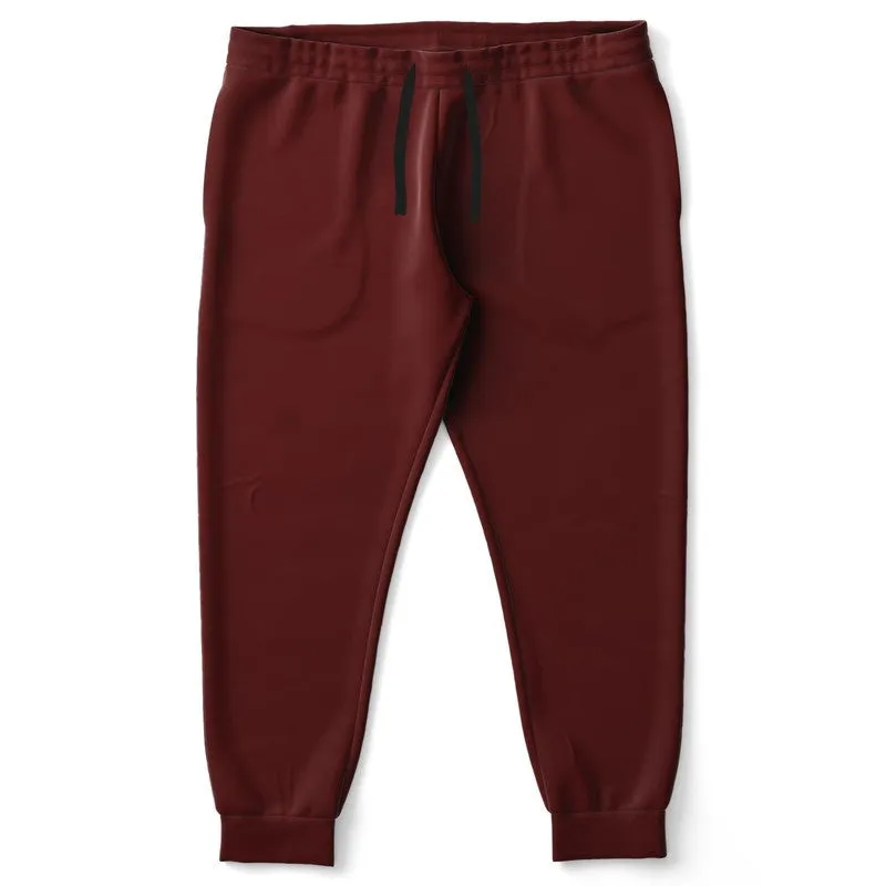 Dark Red Joggers | Unisex | with PLUS sizes | Dark Pure Red | C0M100Y100K80