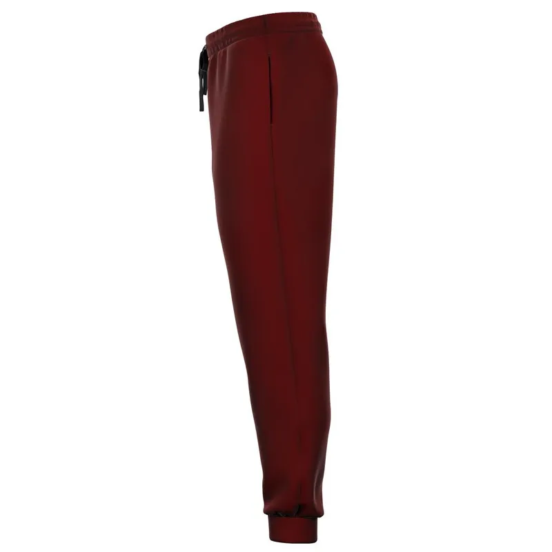 Dark Red Joggers | Unisex | with PLUS sizes | Dark Pure Red | C0M100Y100K80