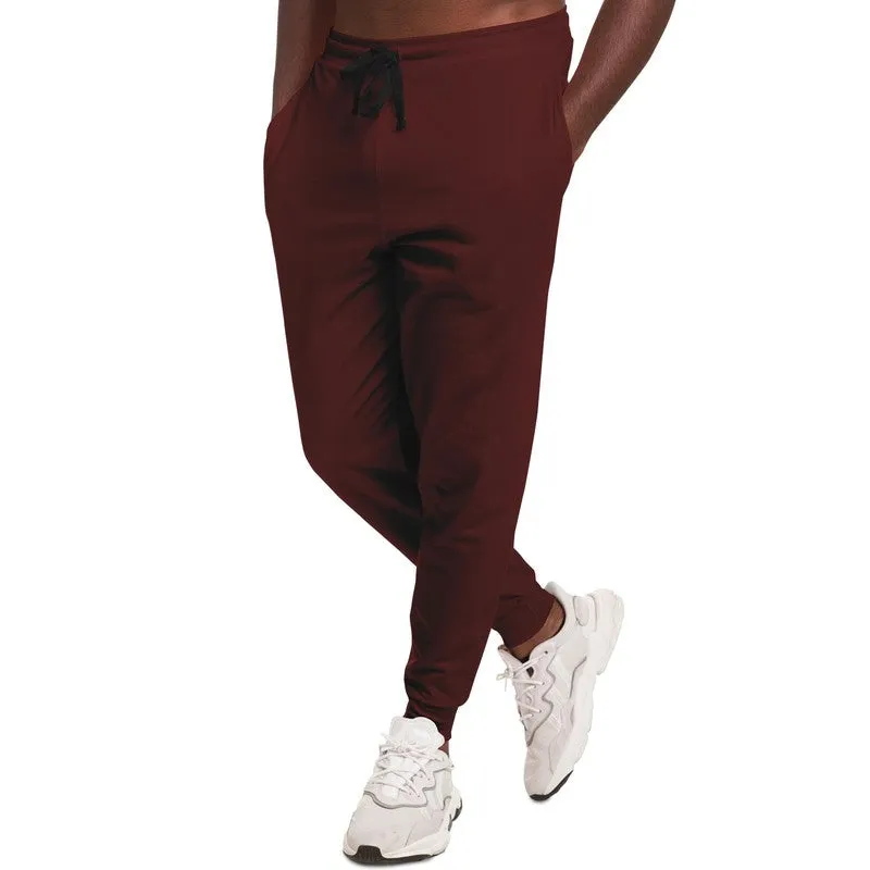 Dark Red Joggers | Unisex | with PLUS sizes | Dark Pure Red | C0M100Y100K80