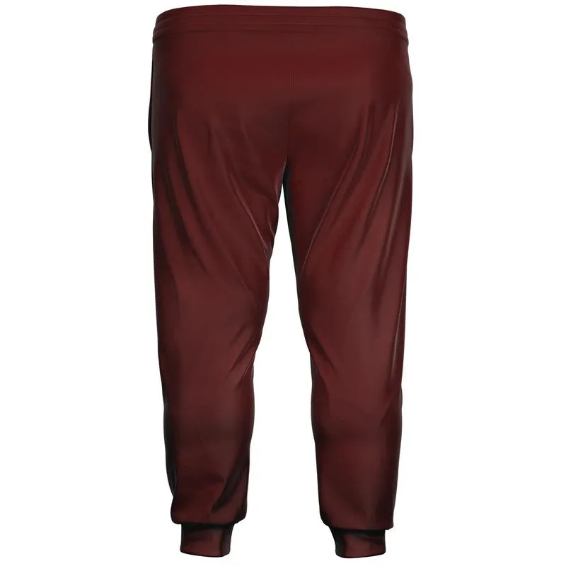 Dark Red Joggers | Unisex | with PLUS sizes | Dark Pure Red | C0M100Y100K80