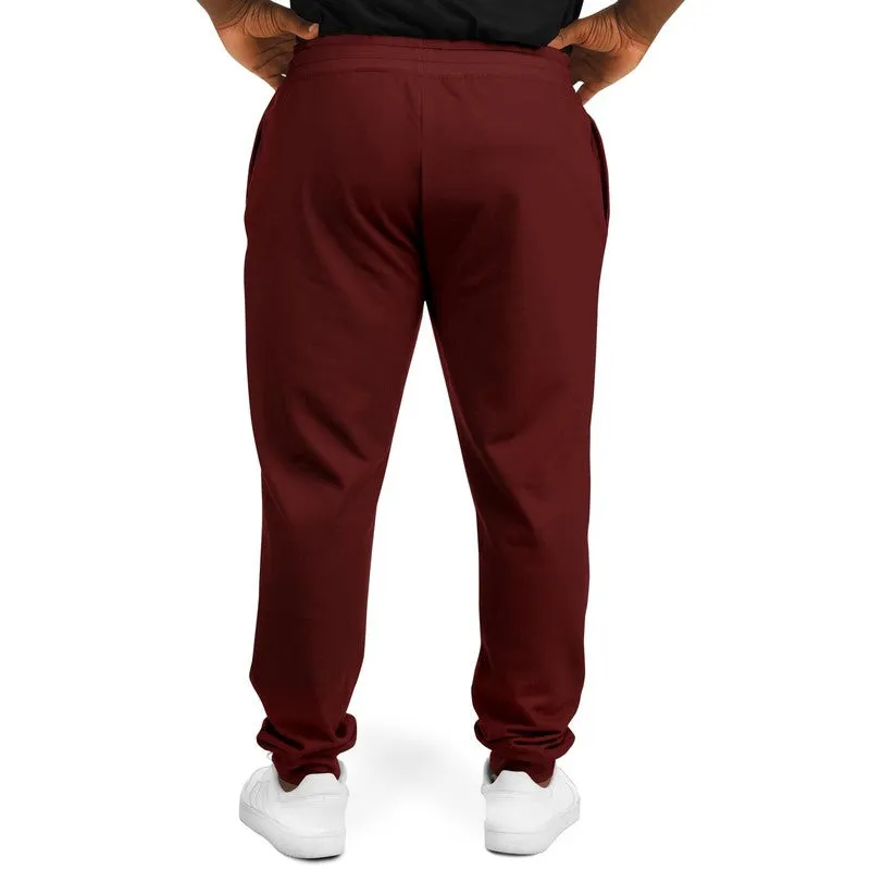 Dark Red Joggers | Unisex | with PLUS sizes | Dark Pure Red | C0M100Y100K80