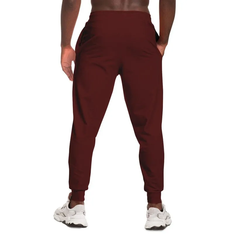 Dark Red Joggers | Unisex | with PLUS sizes | Dark Pure Red | C0M100Y100K80