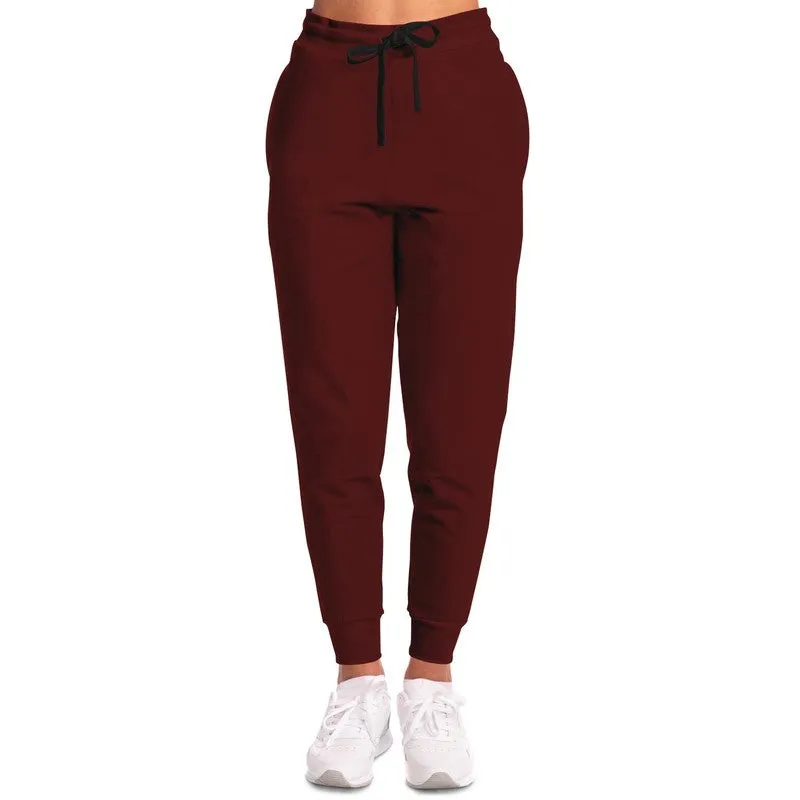 Dark Red Joggers | Unisex | with PLUS sizes | Dark Pure Red | C0M100Y100K80