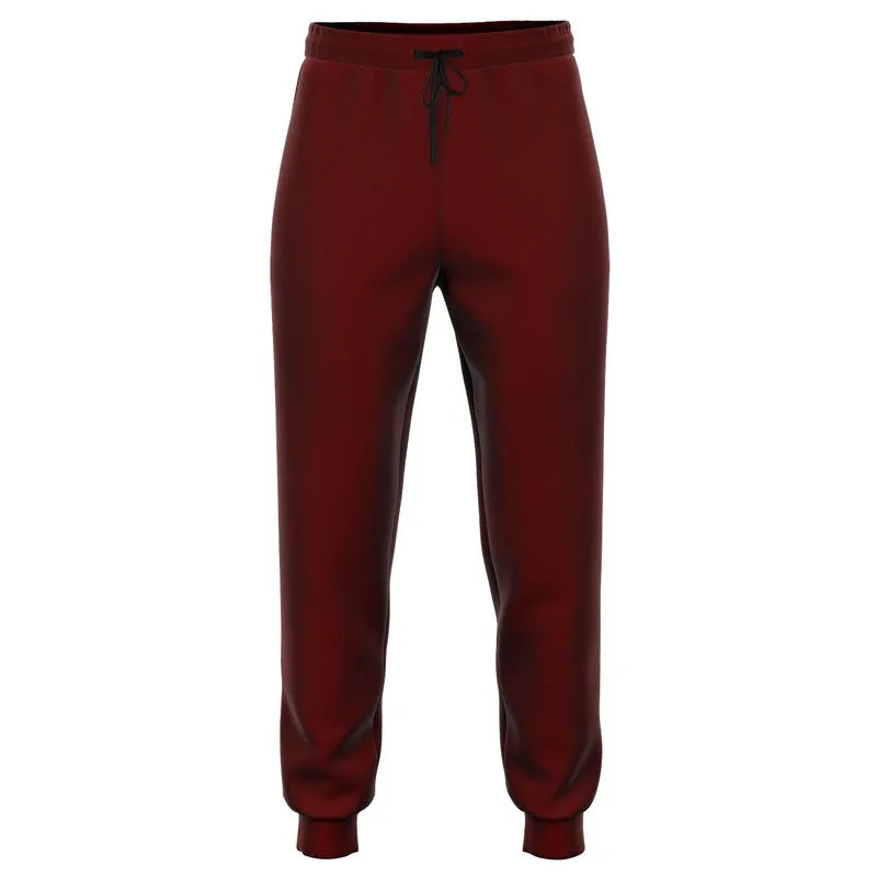 Dark Red Joggers | Unisex | with PLUS sizes | Dark Pure Red | C0M100Y100K80