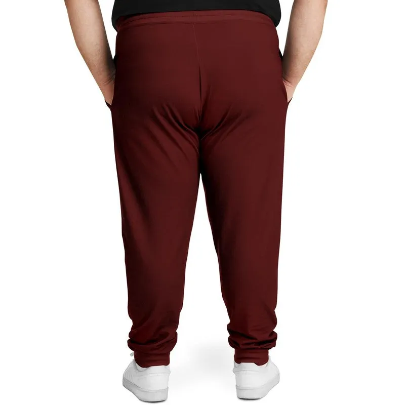 Dark Red Joggers | Unisex | with PLUS sizes | Dark Pure Red | C0M100Y100K80