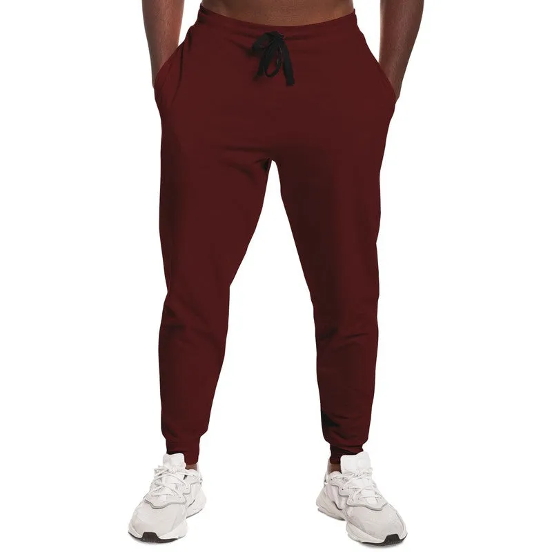 Dark Red Joggers | Unisex | with PLUS sizes | Dark Pure Red | C0M100Y100K80