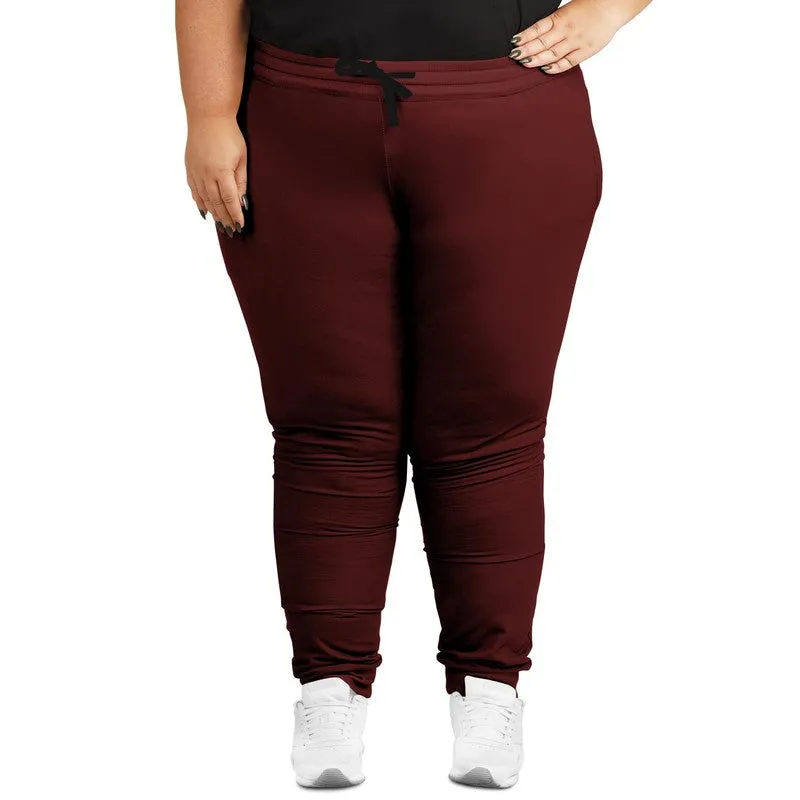 Dark Red Joggers | Unisex | with PLUS sizes | Dark Pure Red | C0M100Y100K80