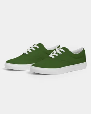 Dark Warm Green Men's Canvas Sneakers | Men's | Dark Pure Warm Green | C50M0Y100K80