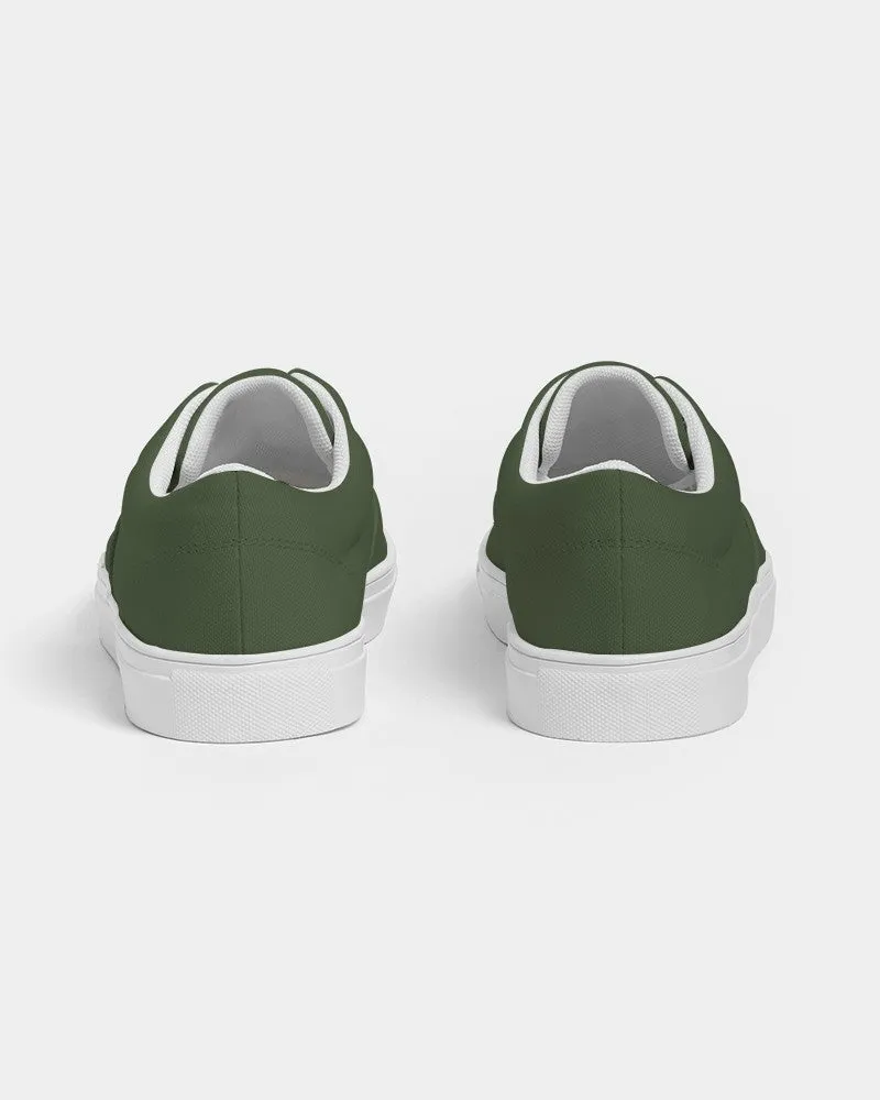 Dark Warm Green Women's Canvas Sneakers | Women's | Dark Pastel Warm Green | C30M0Y60K80