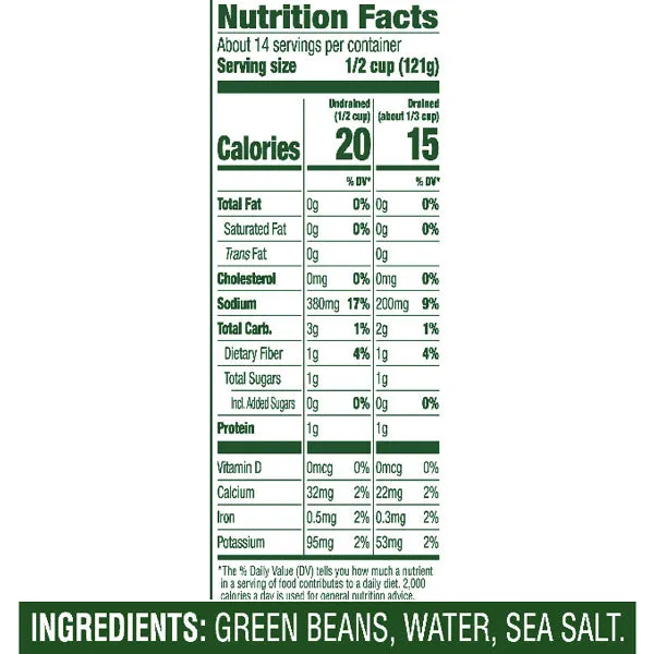 Del Monte Cut Green Beans Value Pack, 4 Ct