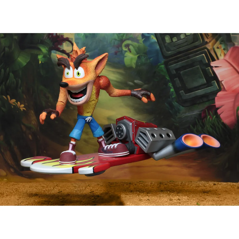 Deluxe Crash Bandicoot with Jet Board 7-Inch Scale Action Figure