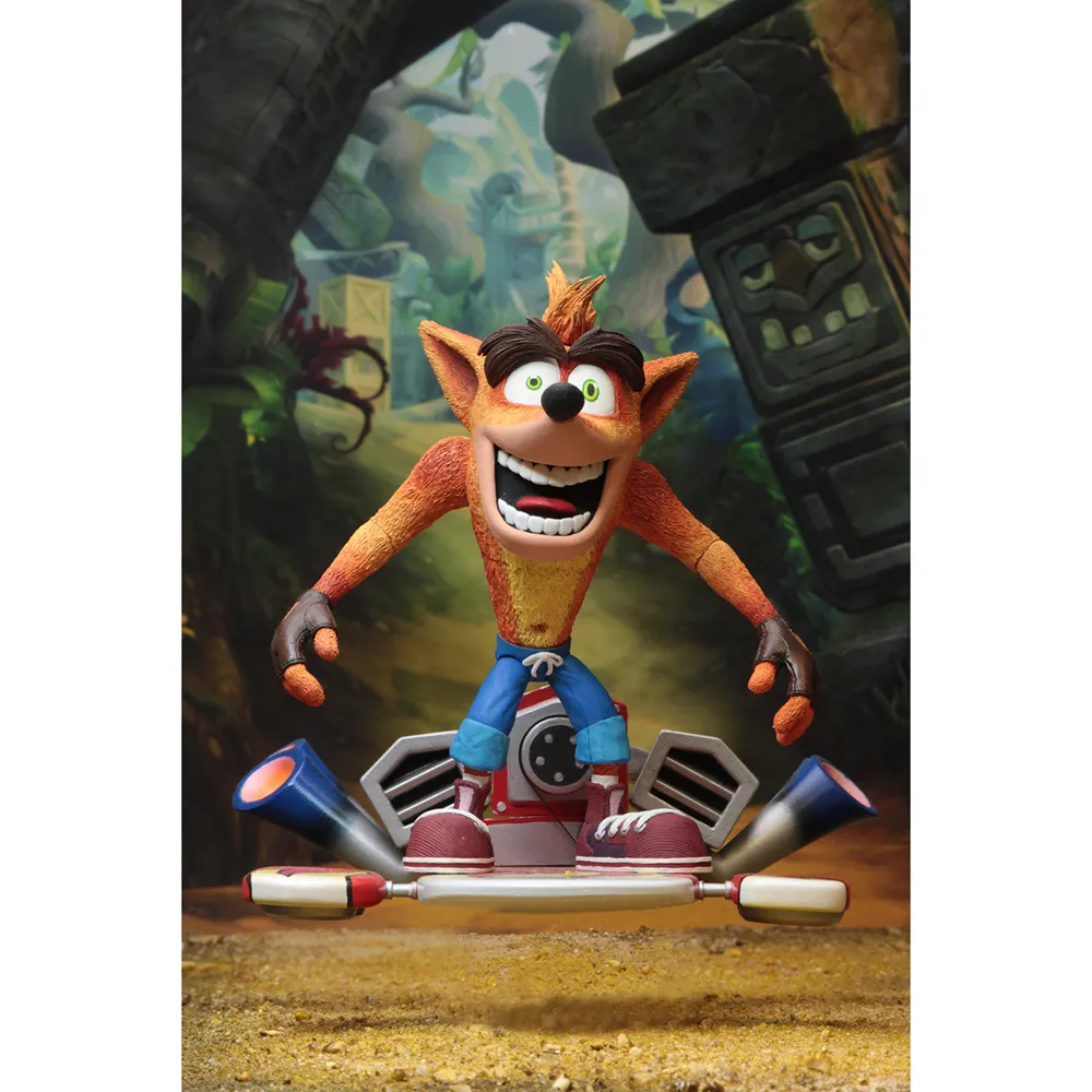 Deluxe Crash Bandicoot with Jet Board 7-Inch Scale Action Figure