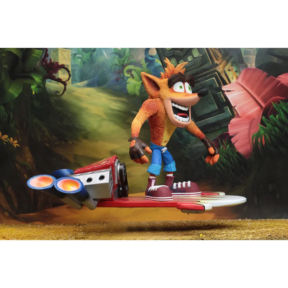 Deluxe Crash Bandicoot with Jet Board 7-Inch Scale Action Figure