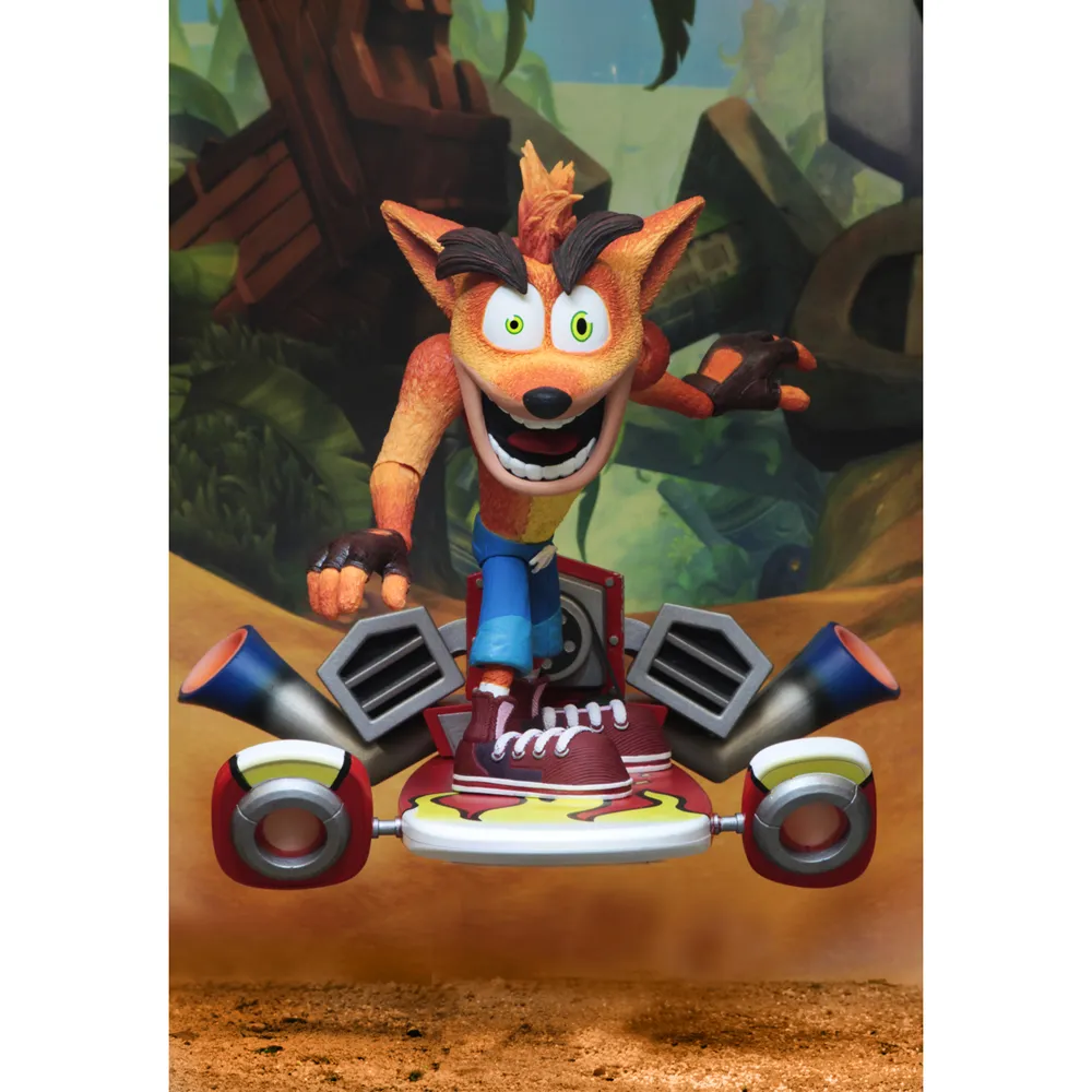 Deluxe Crash Bandicoot with Jet Board 7-Inch Scale Action Figure