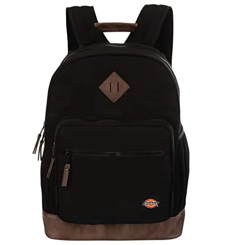 Dickies Signature Backpack for School Classic Logo Water Resistant Casual Daypack for Travel Fits 15.6 Inch Notebook (Black)