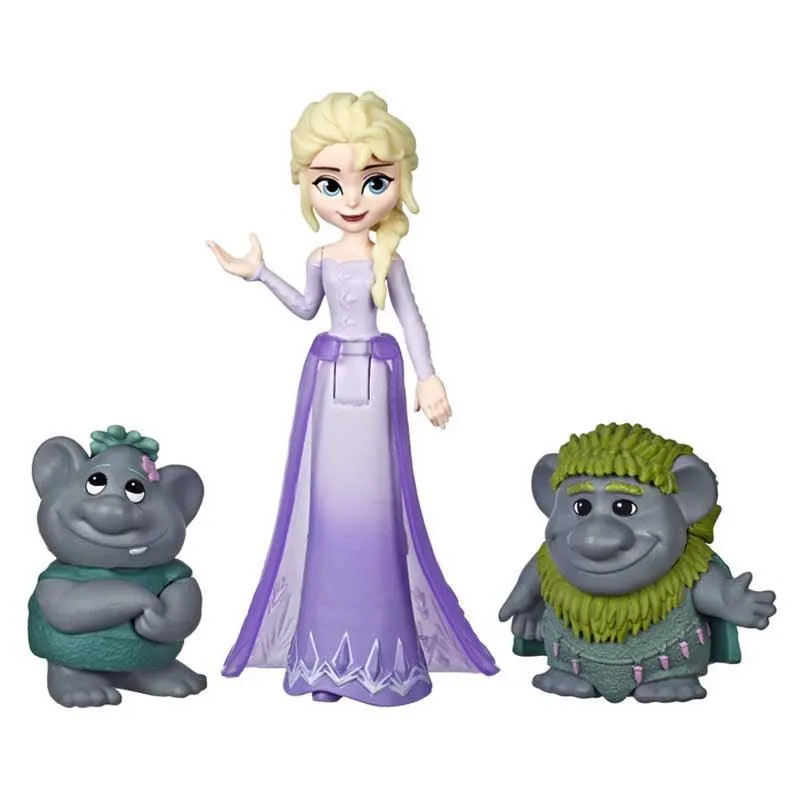 Disney Frozen Elsa Small Doll With Troll Figures Inspired by the Disney Frozen 2 Movie