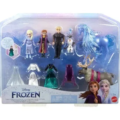 Disney Frozen Fashions & Friends Set with 3 Dolls, 4 Friend Figures and 4 Fashions