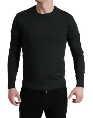 Dolce & Gabbana Elegant Gray Wool Pullover Sweater