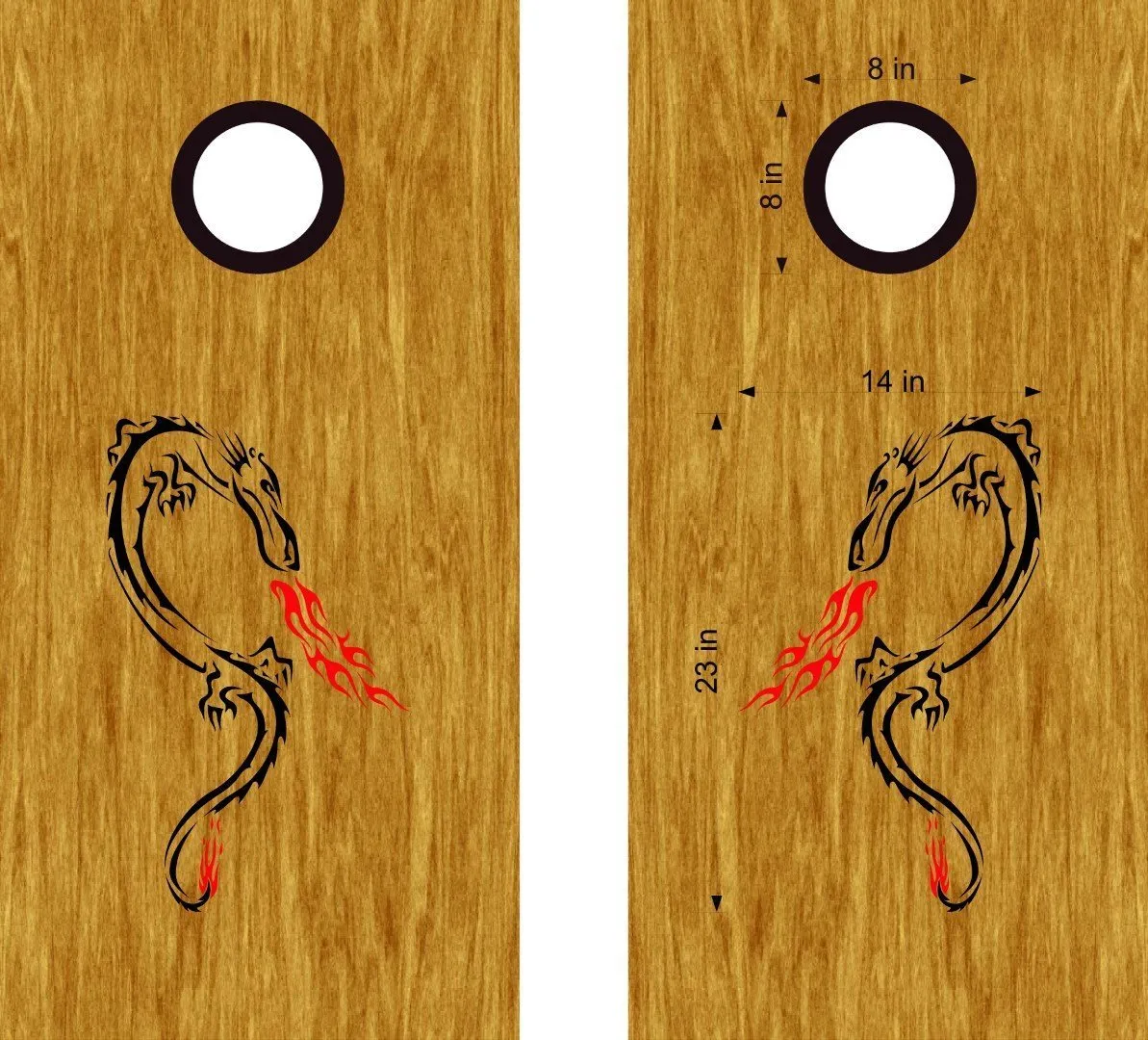 Dragon Cornhole Board Vinyl Decal Sticker DG30