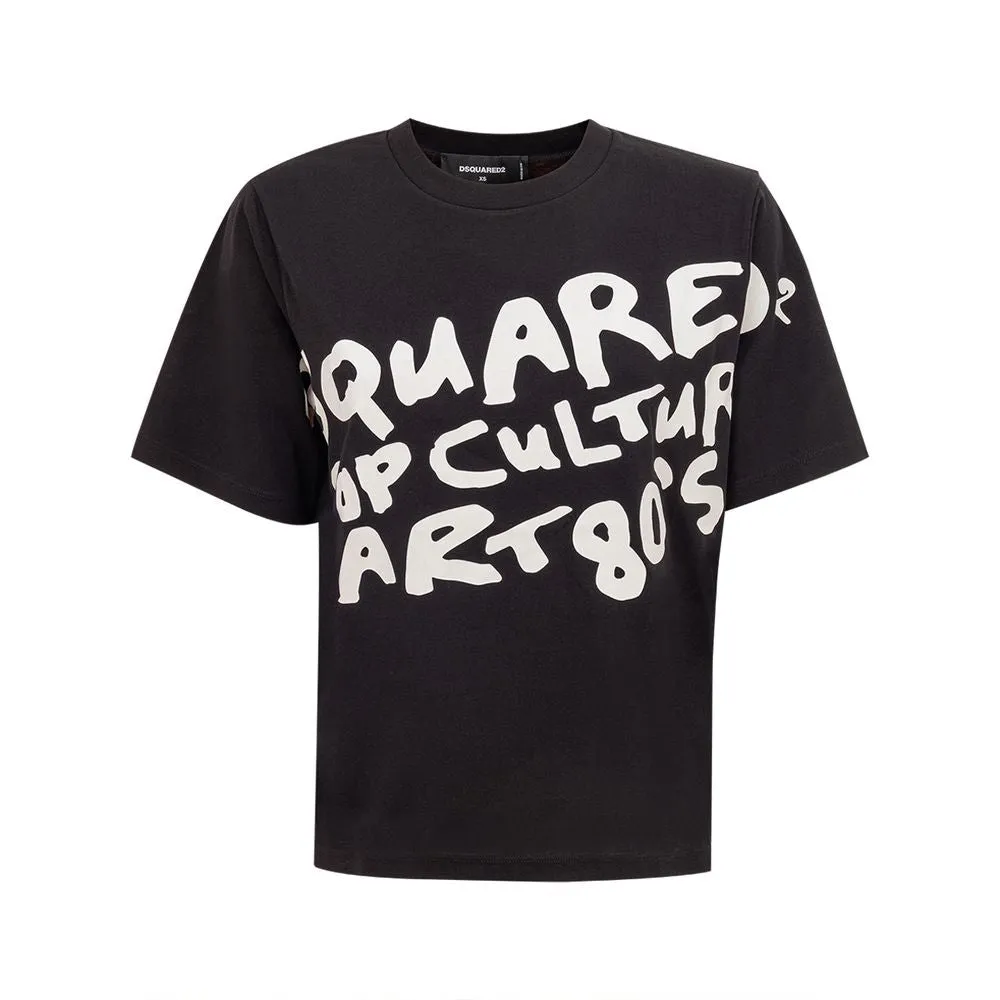 Dsquared² Sleek Cotton Signature Tee in Black