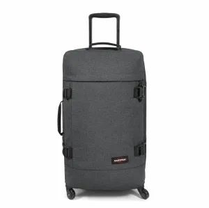 Eastpak Trans4 M Black Denim Four-Wheeled Medium Soft Luggage - EK00081L77H