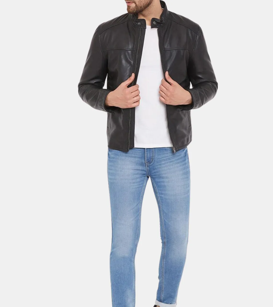 Eden Men's Black Waxed Leather Jacket