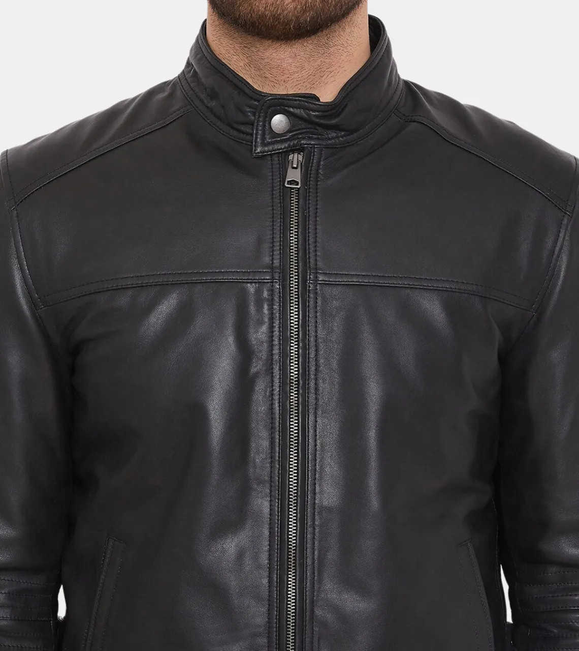 Eden Men's Black Waxed Leather Jacket