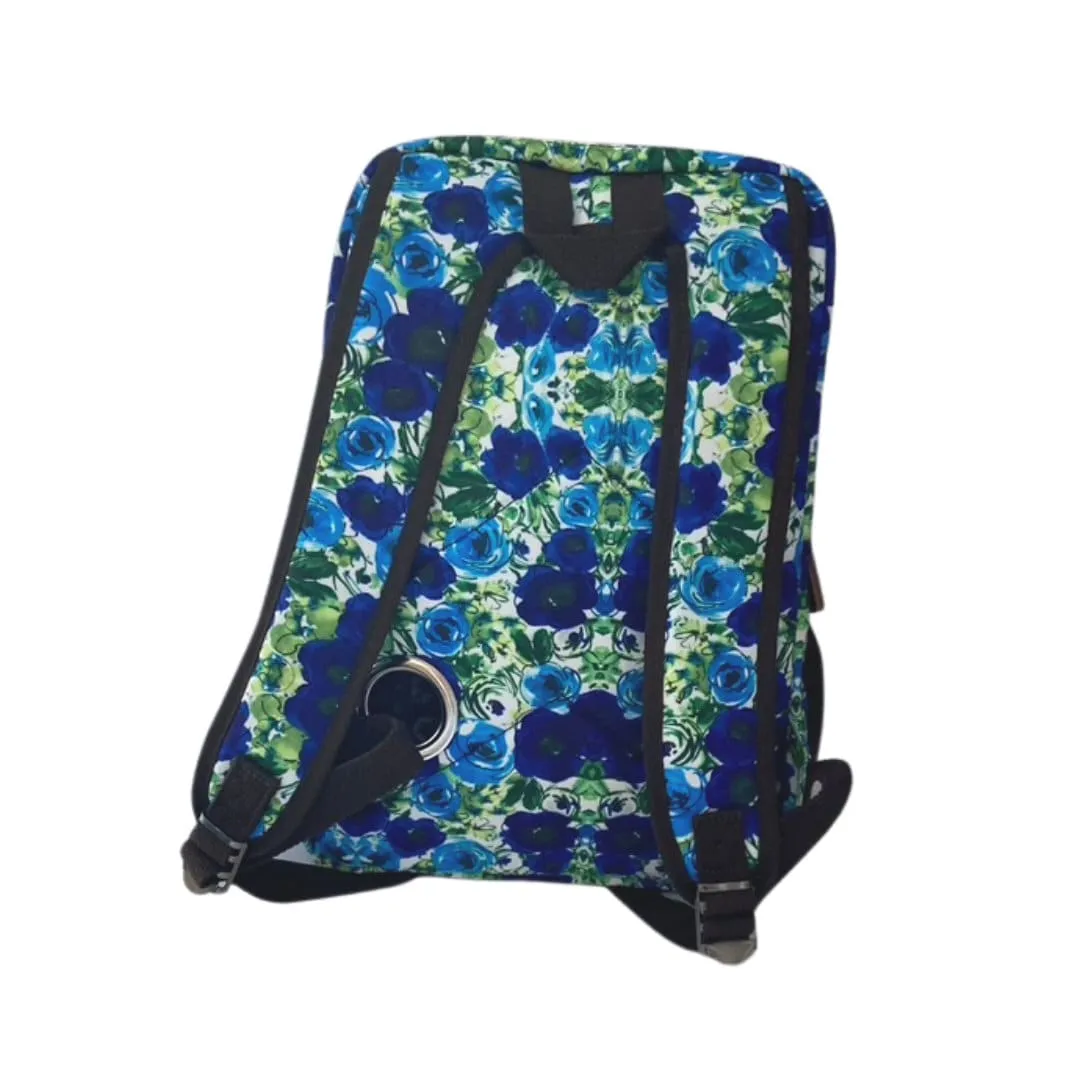 Edition Blue Floral Infusion Canvas Backpack