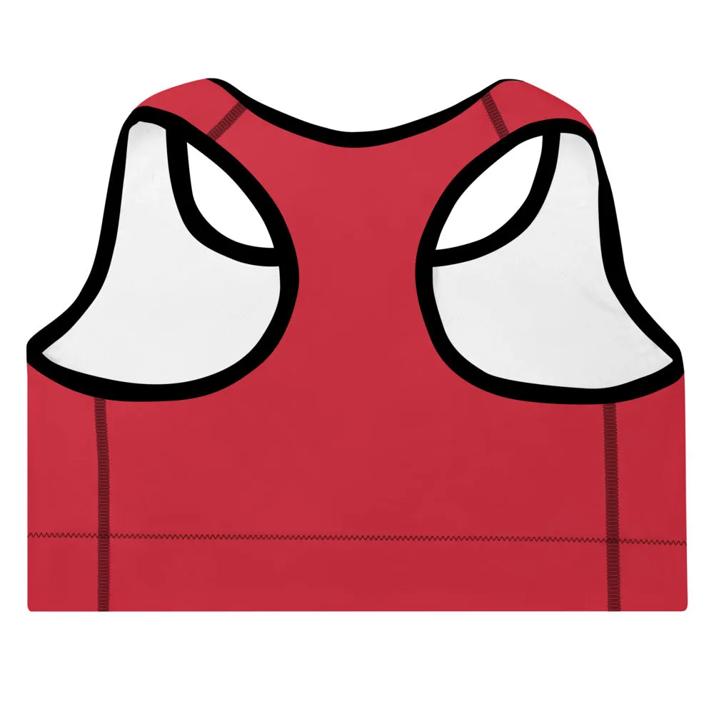 ELEVATED ESSENTIALS, THE PERFECT PADDED SPORTS BRA RETRO RED