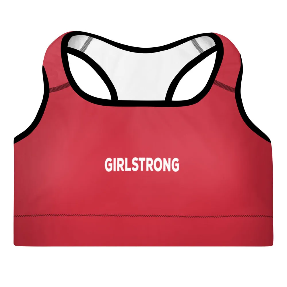 ELEVATED ESSENTIALS, THE PERFECT PADDED SPORTS BRA RETRO RED