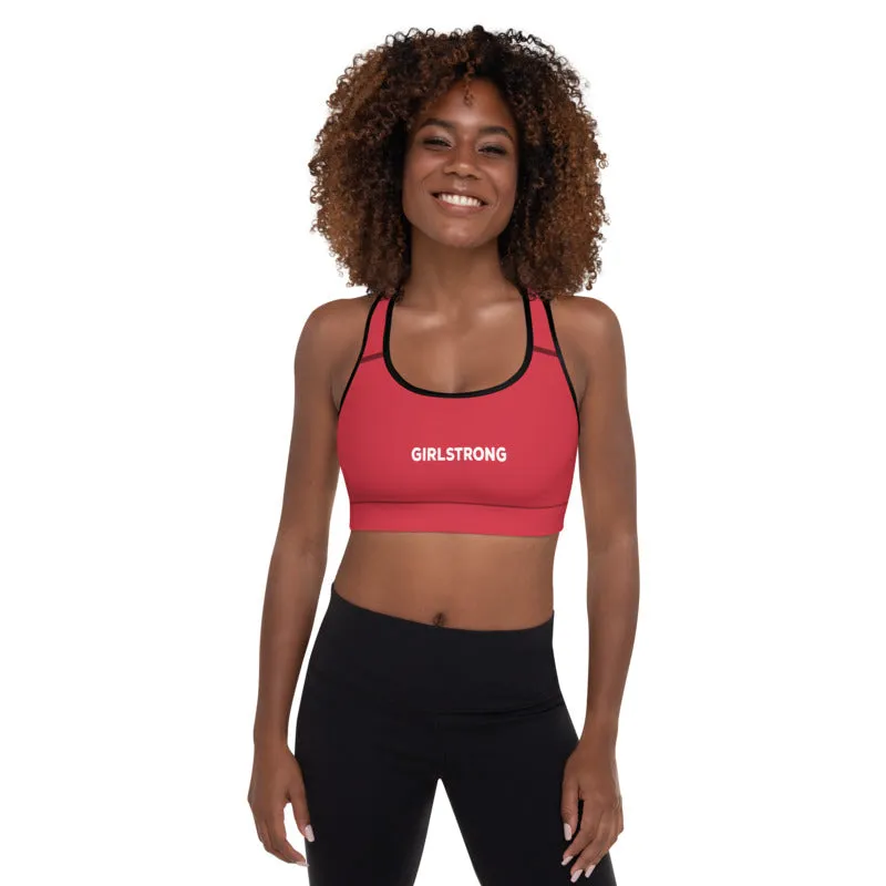 ELEVATED ESSENTIALS, THE PERFECT PADDED SPORTS BRA RETRO RED