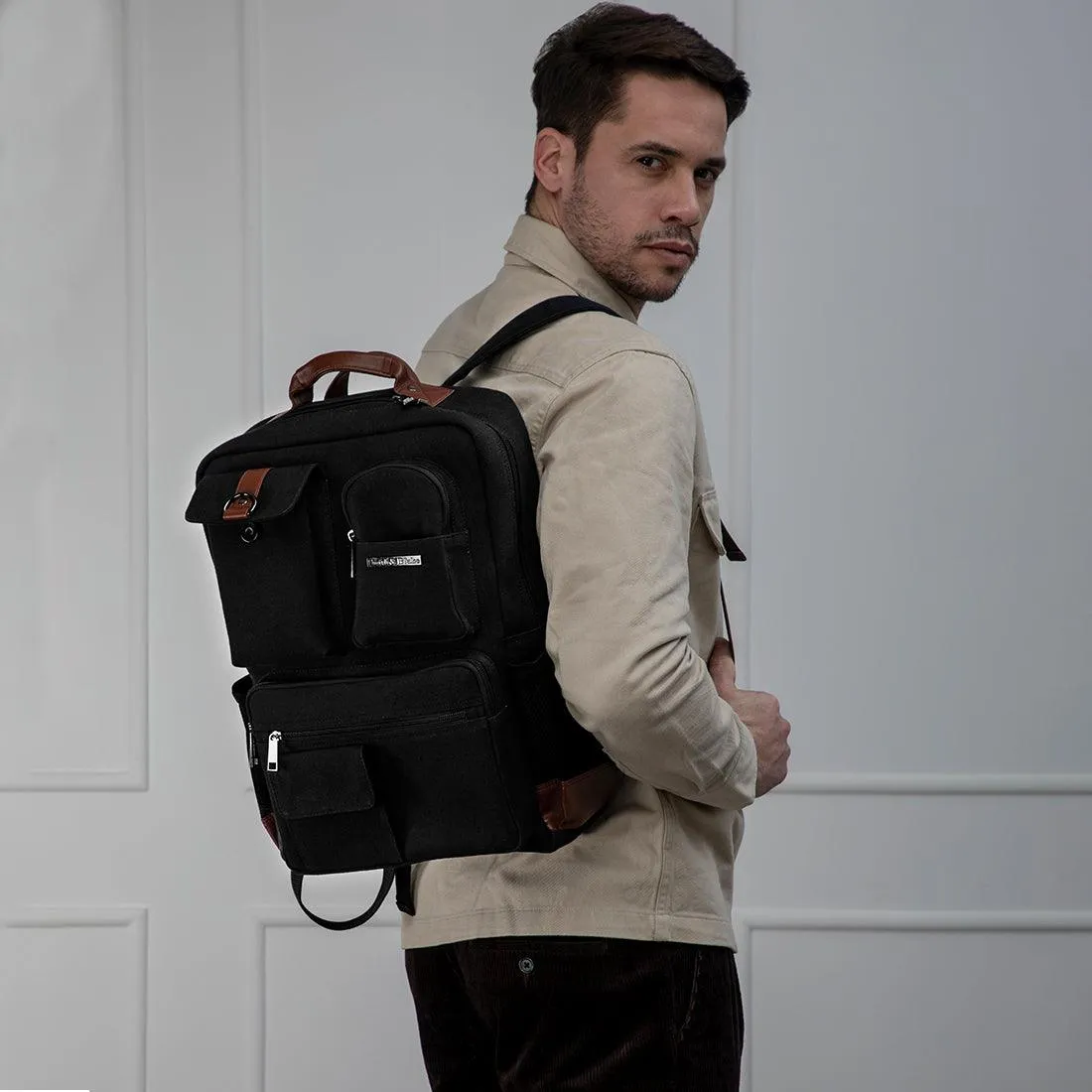 ELLIOT Black Laptop Backpack